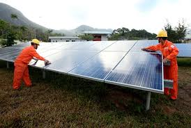 Solar panels in Con Dao Island